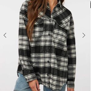 Ardene plaid wooly oversized shirt | plaid shacket | button up jacket